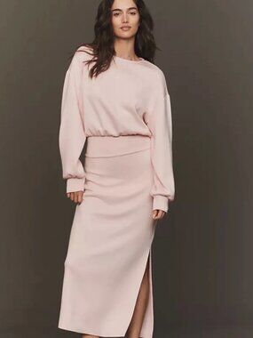 Anthropologie Daily Practice Pink Sweater Maxi Dress, Small